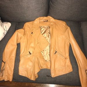Light brown leather jacket